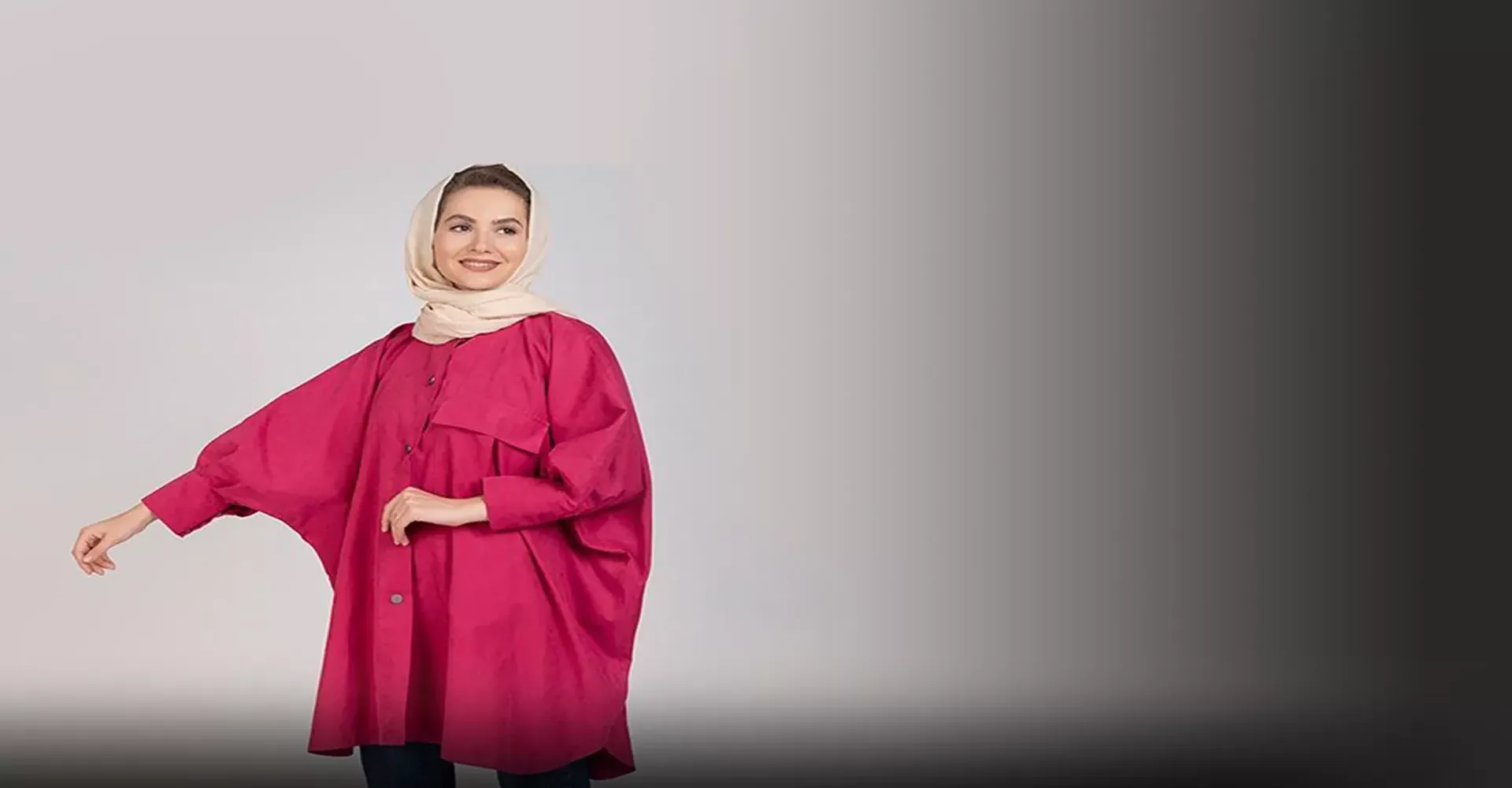 مانتو کیمونو با یقه شکاری